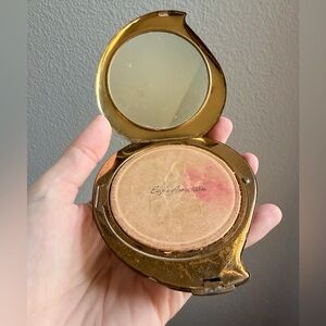 Vintage Elgin American Heart Shape Gold Tone Purse Mirror